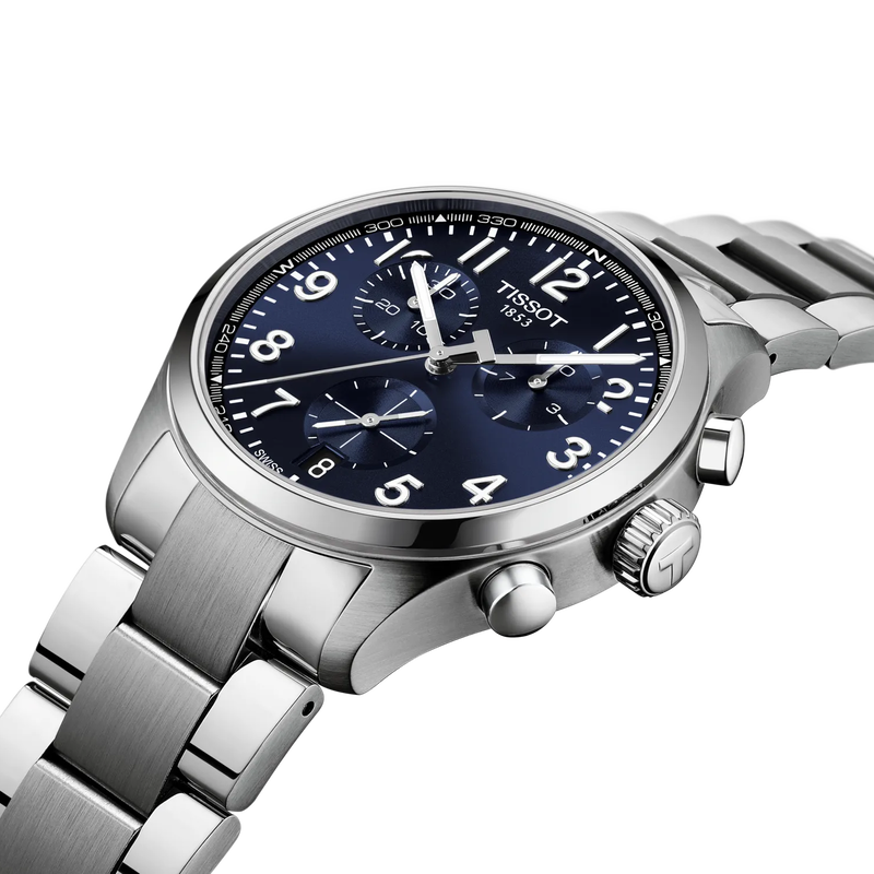 Tissot Chrono L 42mm T116.417.11.042.00 - bracciale e cassa acciaio - quadrante blu con datario e cronografo