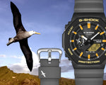 Load image into Gallery viewer, Casio G-SHOCK x Charles Darwin Foundation GA-B2100DF-1AER - cinturino resina grigia - cassa resina nera - quadrante nero multifunzione