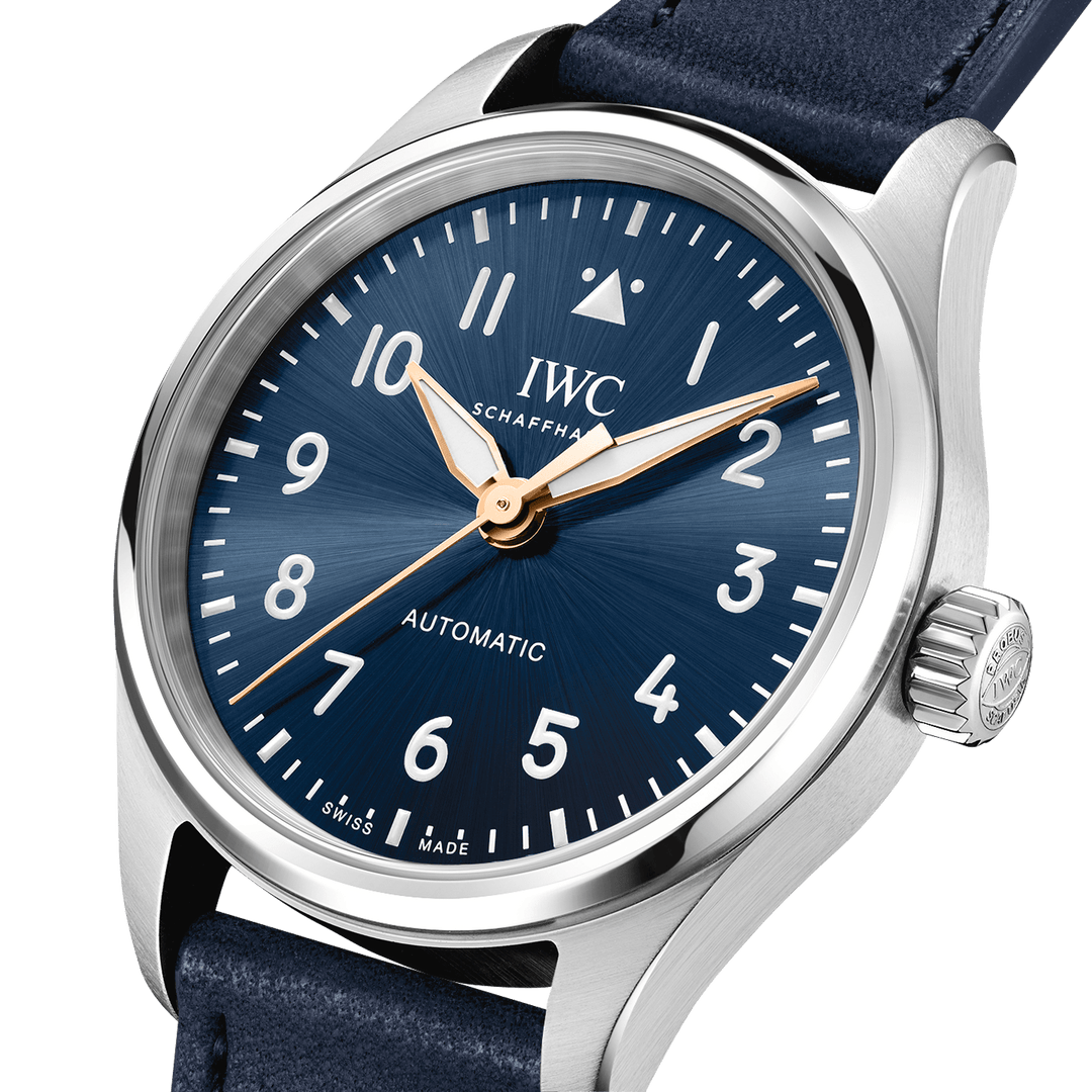 IWC Pilot’s Watch Automatic 36 Le Petit Prince IW458802 - cinturino pelle blu - cassa acciaio - quadrante blu