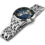 Load image into Gallery viewer, Hamilton Jazzmaster Open Heart Auto H32675140 - cassa e bracciale acciaio - quadrante blu con movimento a vista