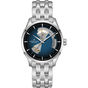 Hamilton Jazzmaster Open Heart Auto H32675140 - cassa e bracciale acciaio - quadrante blu con movimento a vista