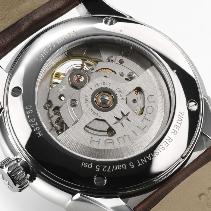 Hamilton Jazzmaster Open Heart Auto H32675581 -  fondello con movimento a vista