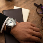 Load image into Gallery viewer, Hamilton Jazzmaster Open Heart Auto H32705521 - cassa acciaio - cinturino pelle marrone - quadrante beige con movimento a vista