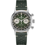 Load image into Gallery viewer, Hamilton American Classic Intra-Matic Chronograph H H38429861 - cassa acciaio - cinturino verde in pelle - quadrante verde con cronografo e tachimetro