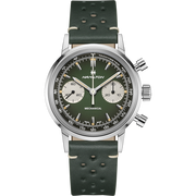 Hamilton American Classic Intra-Matic Chronograph H H38429861 - cassa acciaio - cinturino verde in pelle - quadrante verde con cronografo e tachimetro