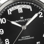 Load image into Gallery viewer, Hamilton Khaki Field King Day-date H64475531 - cassa acciaio - cinturino marrone in pelle - quadrante nero con datario