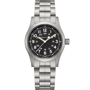 Hamilton Khaki Field Mechanical H69439131 - cassa e bracciale acciaio - quadrante nero