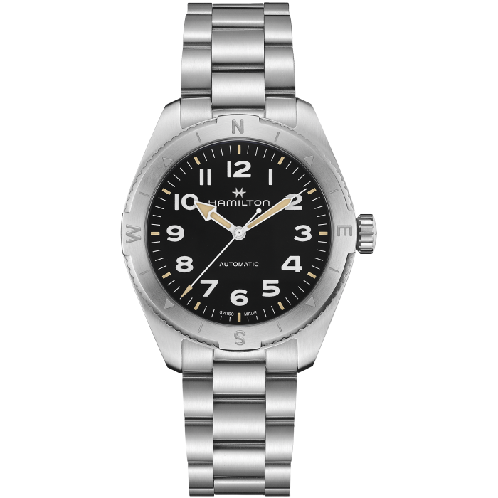 Hamilton Khaki Field Expedition Auto H70315130 - cassa e bracciale acciaio - quadrante nero
