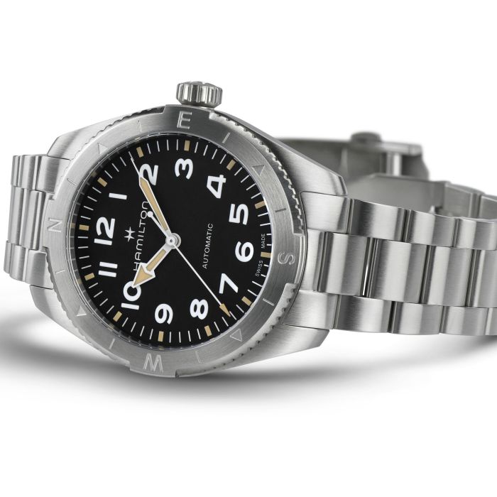 Hamilton Khaki Field Expedition Auto H70315130 - cassa e bracciale acciaio - quadrante nero
