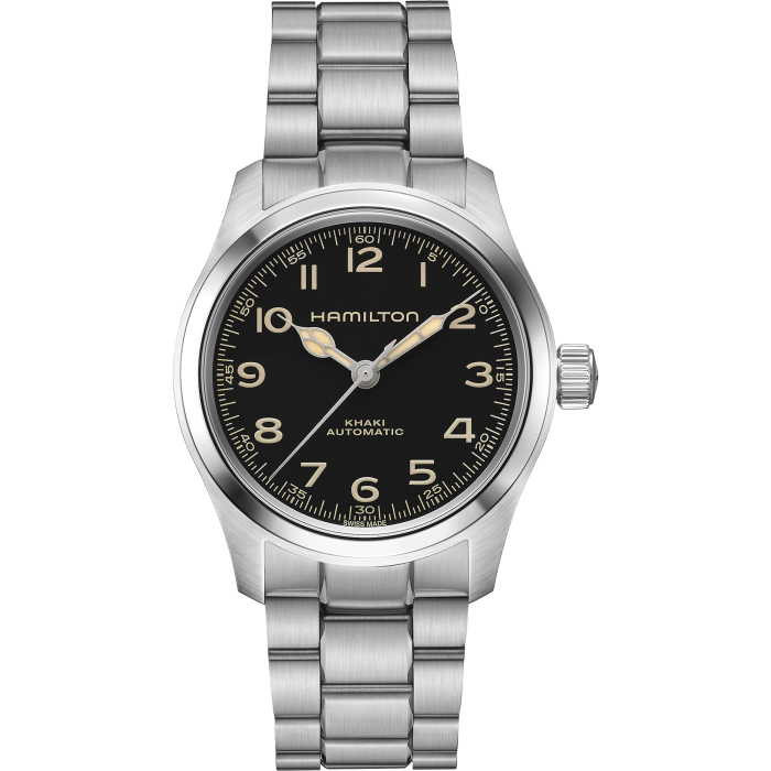 Hamilton Khaki Field Murph H70405130 - bracciale e cassa acciaio - quadrante nero