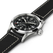 Hamilton Khaki Field Auto H70455733 - cassa acciaio - cinturino nero pelle - quadrante nero con datario