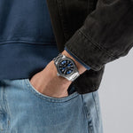 Load image into Gallery viewer, Hamilton Khaki Field Auto H70605140 - bracciale e cassa acciaio - quadrante blu con datario - polso