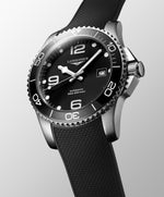 Load image into Gallery viewer, Longines Hydroconquest 41mm L3.781.4.56.9 - cassa acciaio - cinturino nero in caucciù - quadrante nero con datario