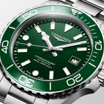 Load image into Gallery viewer, Longines Hydroconquest 42mm L3.788.4.06.6 - bracciale e cassa acciaio - quadrante verde smeraldo con datario - ghiera ceramica verde smeraldo