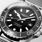 Load image into Gallery viewer, Longines Hydroconquest 42mm L3.788.4.70.6 - bracciale e cassa acciaio - quadrante nero lucido e ghiera grigia