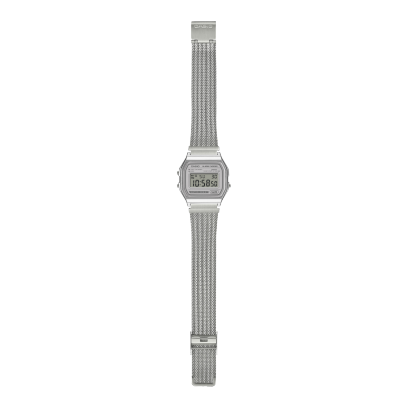 Casio Iconic A158WEM-7EF - bracciale e cassa acciaio - quadrante  digitale argento