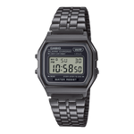 Load image into Gallery viewer, Casio Iconic A158WETB-1AEF - bracciale e cassa neri - quadrante digitale multifunzione