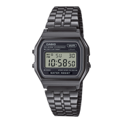 Casio Iconic A158WETB-1AEF - bracciale e cassa neri - quadrante digitale multifunzione