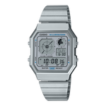 Load image into Gallery viewer, Casio Edgy A130WE-7AEF - bracciale e cassa grigi - quadrante digitale grigio multifunzionale