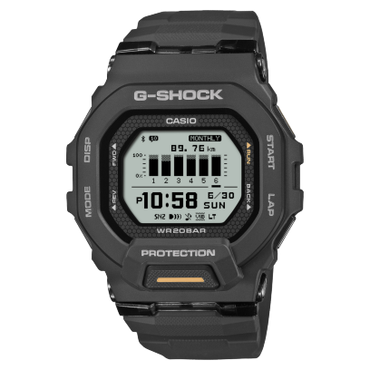 Casio G-squad GBD-200 GBD-200-1A1ER - cinturino e cassa neri - quadrante digitale multifunzionale