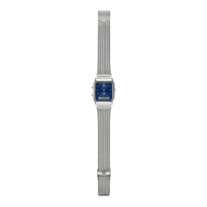 Casio Edgy AQ-230 AQ-230EM-2AEF - bracciale e cassa grigi - quadrante blu