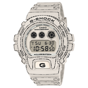 Casio G-shock Serie 6900 DW-6900RGM-5ER - cinturino e cassa bianchi con dettagli neri - quadrante digitale bianco
