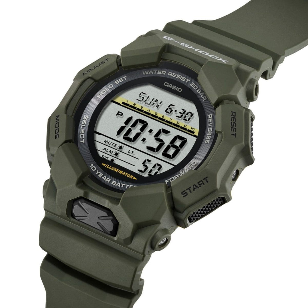 Casio GD-010 GD-010-3ER - cinturino e cassa verde scuro - quadrante digitale
