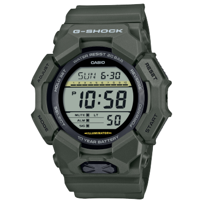 Casio GD-010 GD-010-3ER - cinturino e cassa verde scuro - quadrante digitale