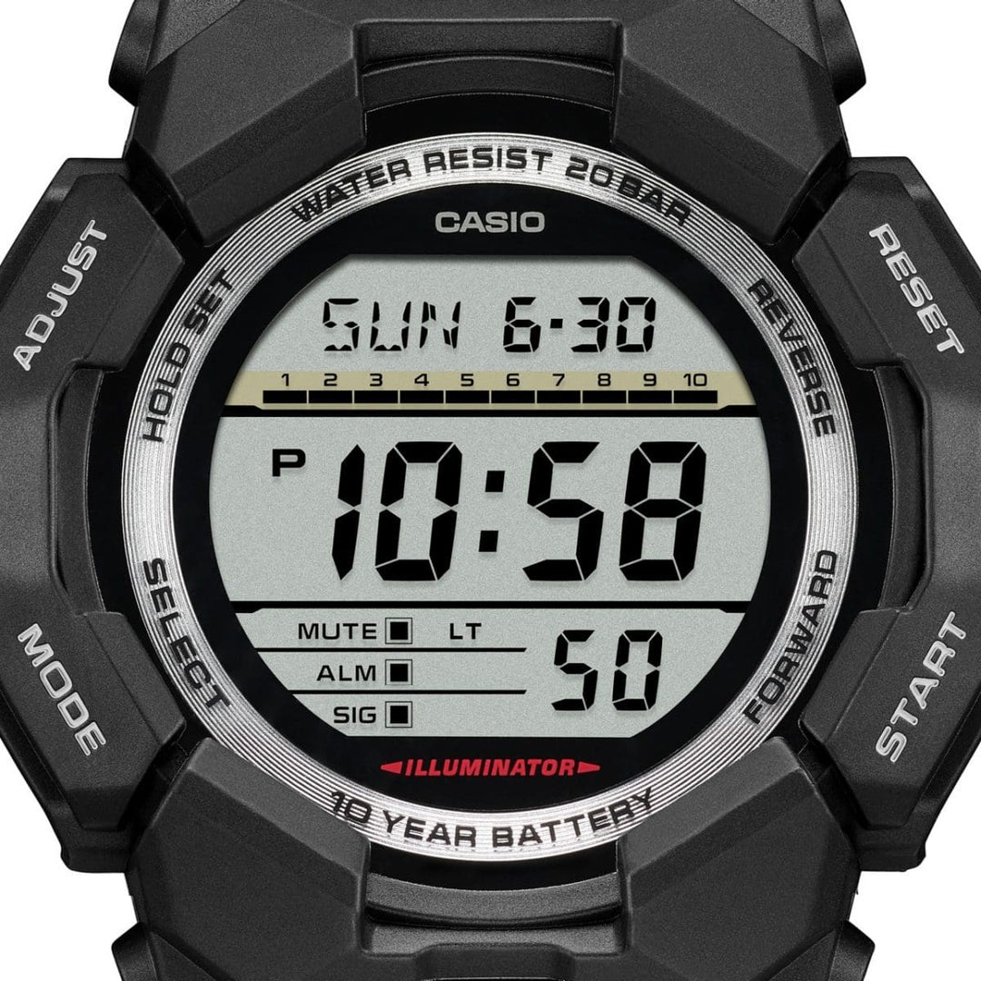 Casio GD-010 GD-010-1ER  - cinturino e cassa neri - quadrante digitale