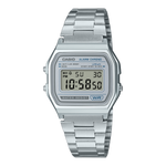 Load image into Gallery viewer, Casio Iconic A158WEA-7EF - bracciale acciaio - cassa resina grigia - quadrante digitale
