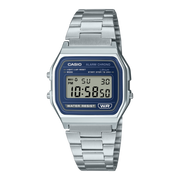 Casio Iconic A158WEA-2EF - bracciale acciaio - cassa resina grigia - quadrante digitale