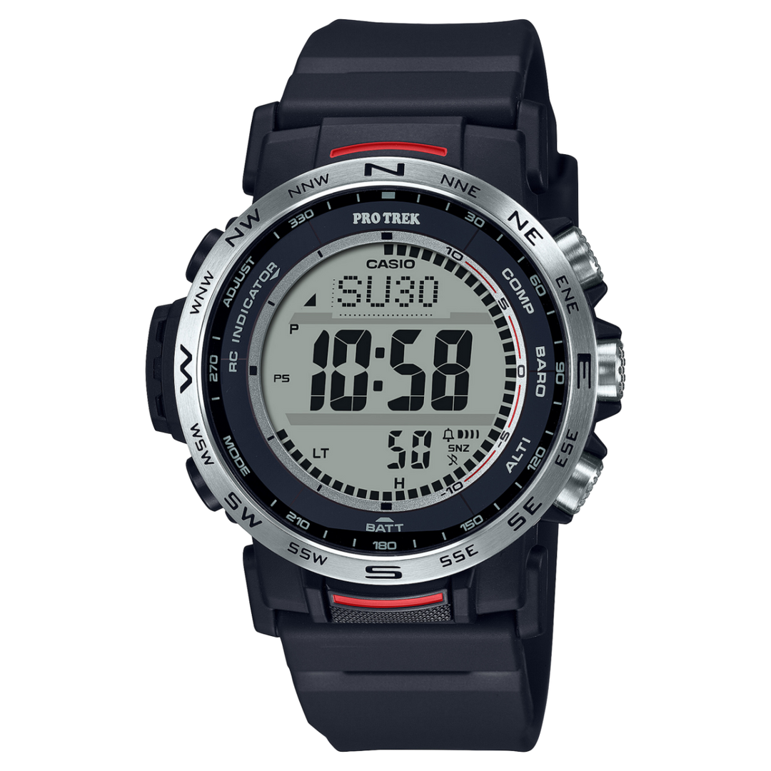 Casio PRW-35 PRW-35-1AER - cinturino e cassa resina nera - quadrante grigia multifunzione