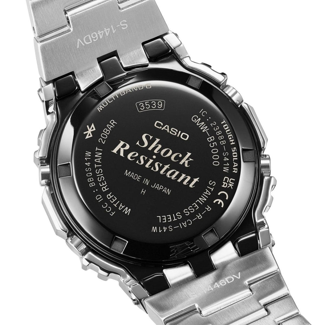 Casio GMW-B5000 GMW-B5000D-1CER - bracciale e cassa acciaio - quadrante grigio multifunzione - fondello