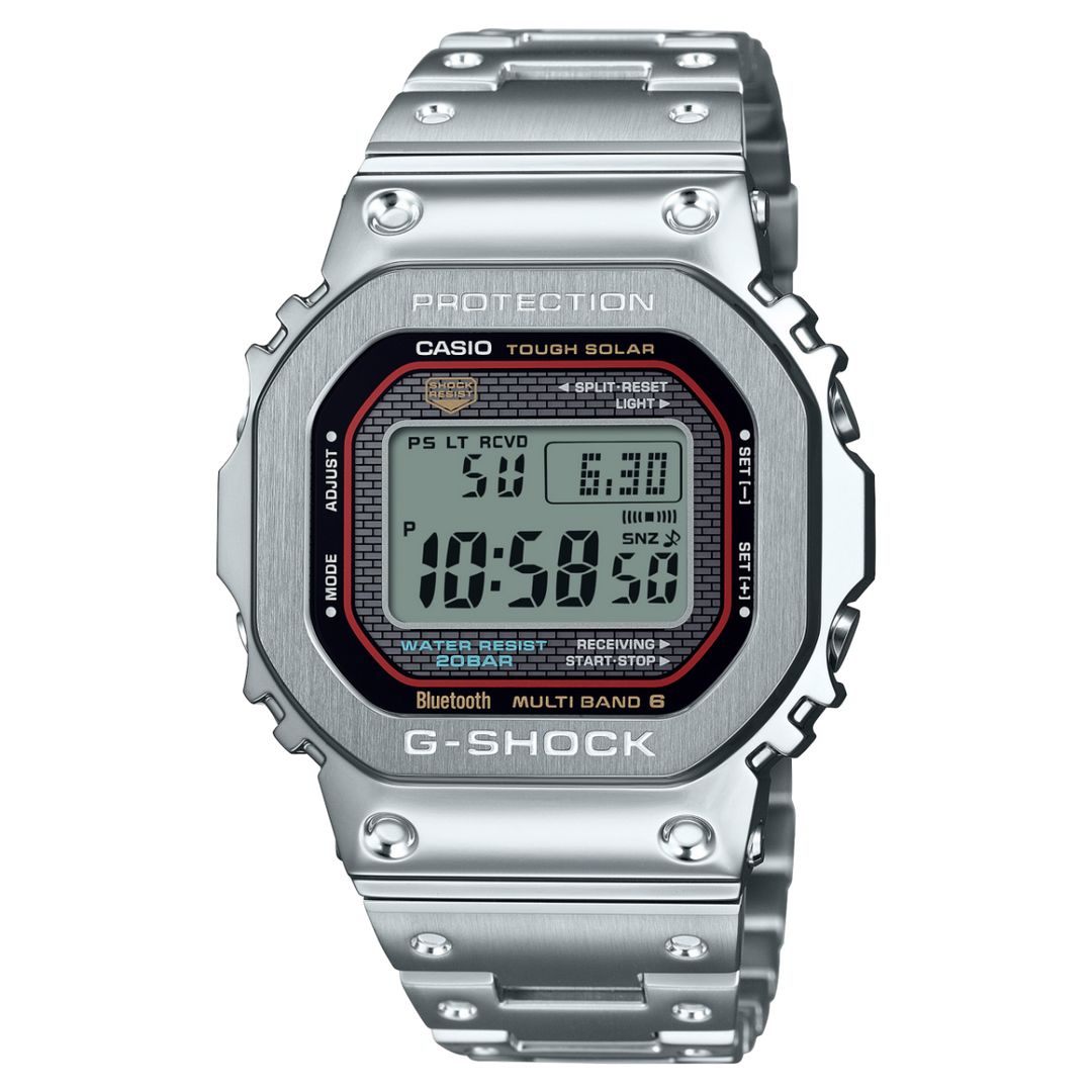 Casio GMW-B5000 GMW-B5000D-1CER - bracciale e cassa acciaio - quadrante grigio multifunzione