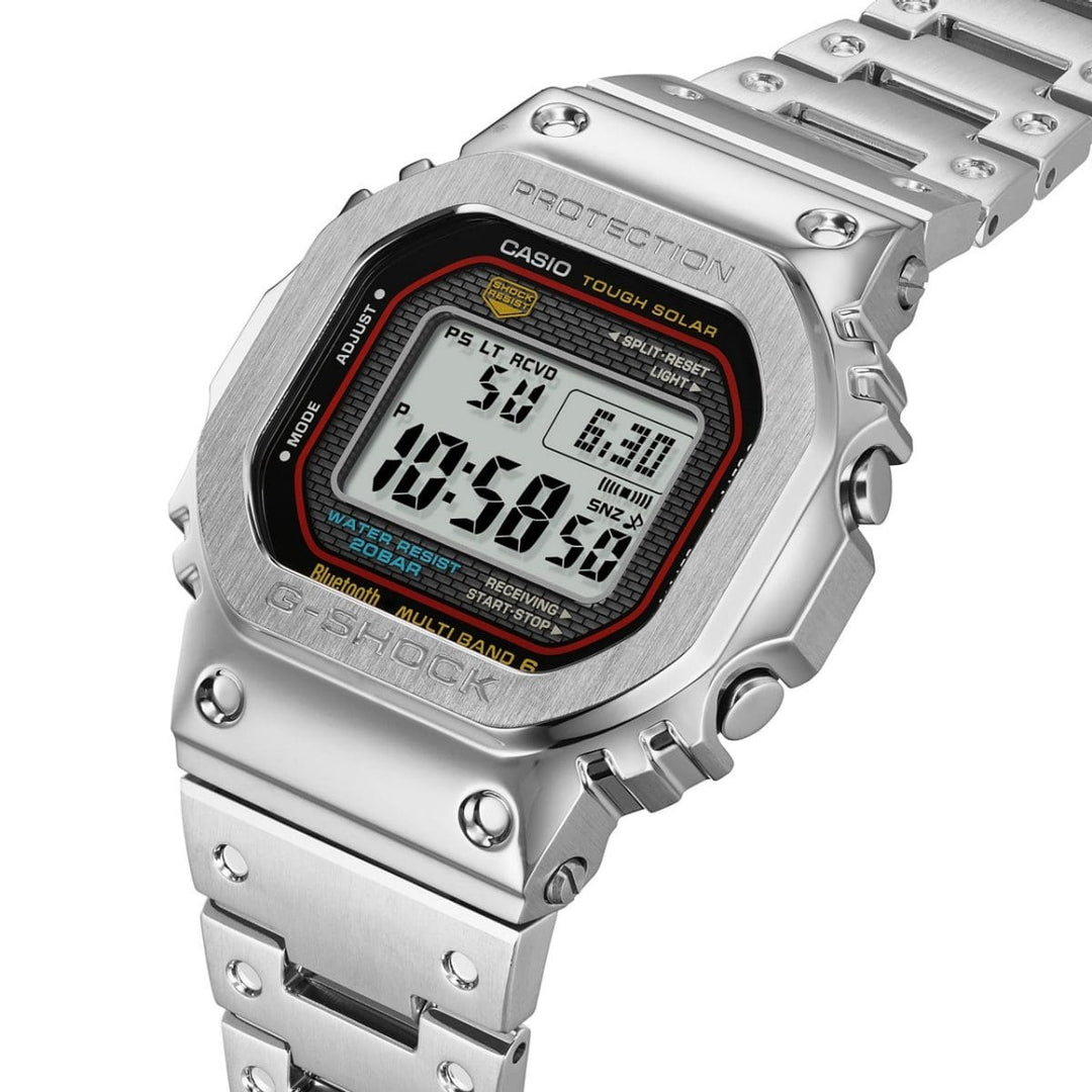 Casio GMW-B5000 GMW-B5000D-1CER - bracciale e cassa acciaio - quadrante grigio multifunzione