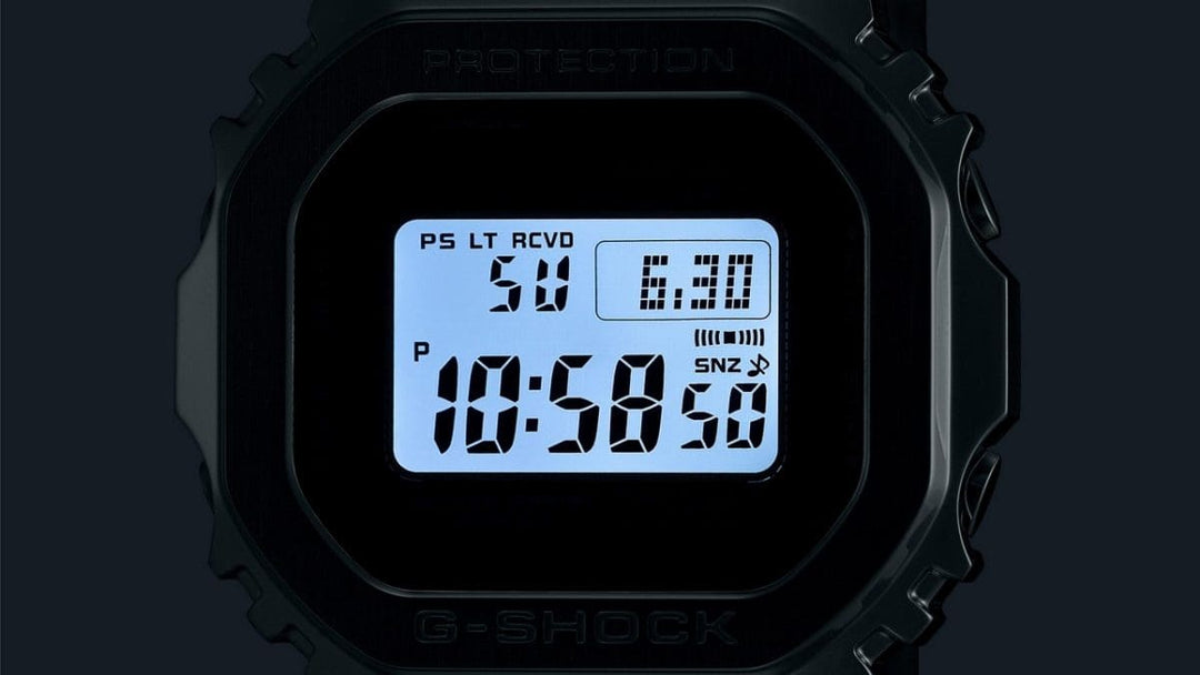 Casio GMW-B5000 GMW-B5000D-1CER - bracciale e cassa acciaio - quadrante grigio multifunzione
