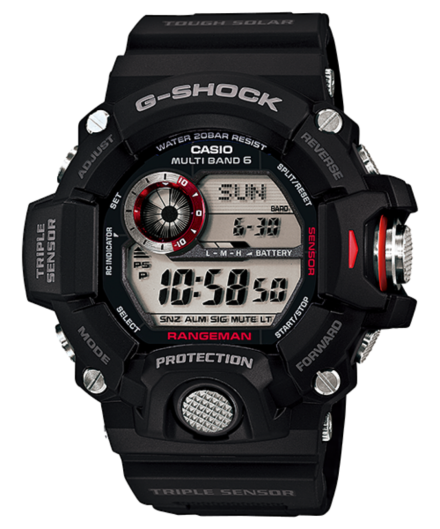 Casio Rangeman GW-9400-1ER - cinturino e cassa resina neri - quadrante nero multifunzionale