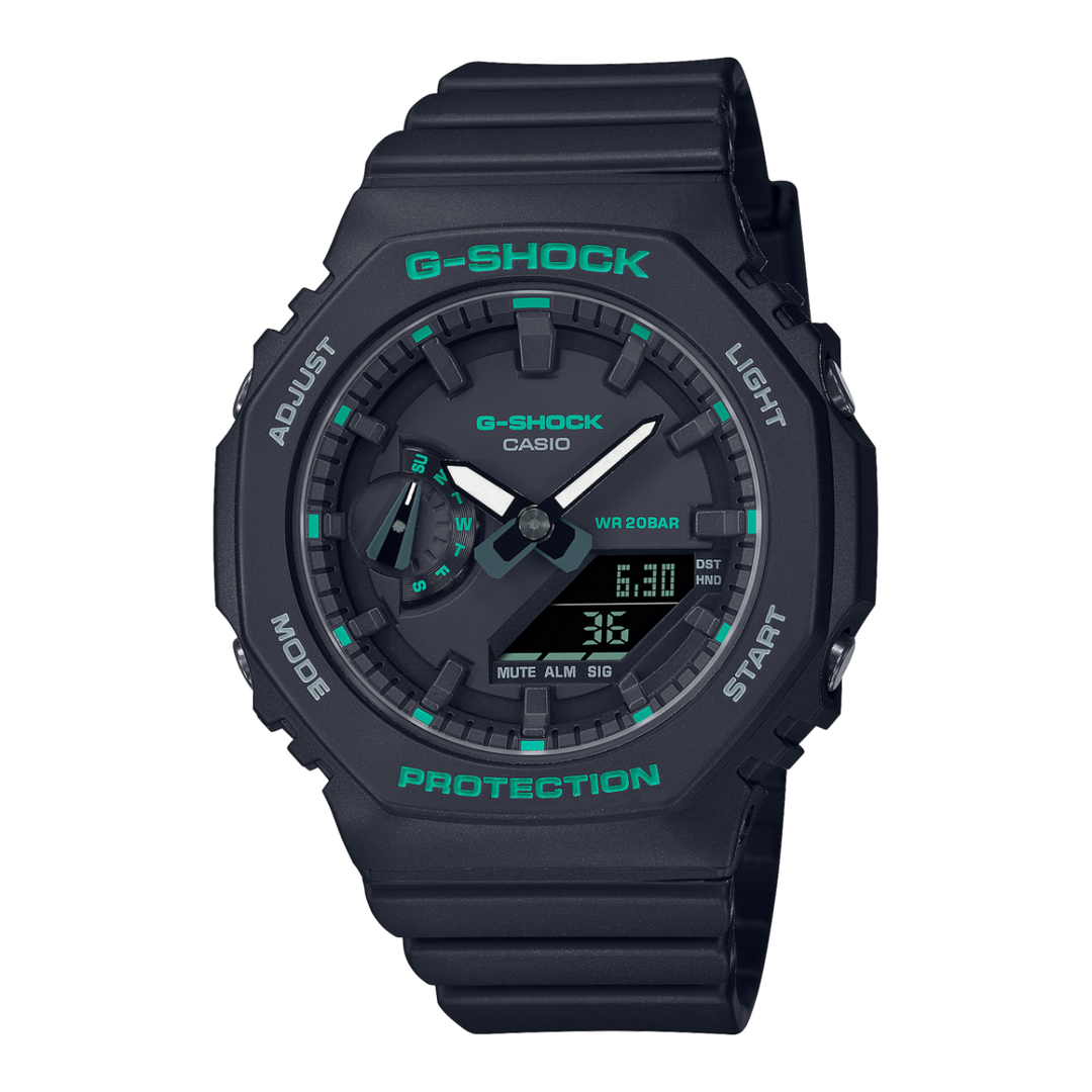 Casio GMA-S GMA-S2100GA-1AER - cinturino e cassa resina nera - quadrante nero multifunzione