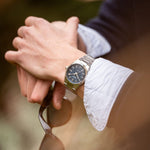 Load image into Gallery viewer, Casio Edifice Automatic EFK-110D-2AER - bracciale e cassa acciaio - quadrante blu con datario