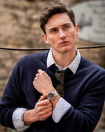 Load image into Gallery viewer, Casio Edifice Automatic EFK-110D-2AER - bracciale e cassa acciaio - quadrante blu con datario