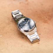 Casio Edifice Automatic EFK-110D-2AER - bracciale e cassa acciaio - quadrante blu con datario