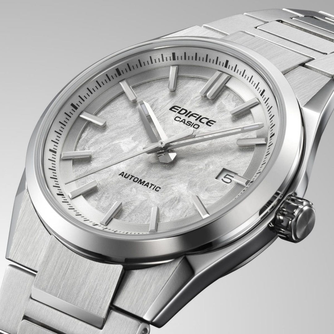 Casio Edifice Automatic EFK-110D-7AER - bracciale e cassa acciaio - quadrante grigio con datario