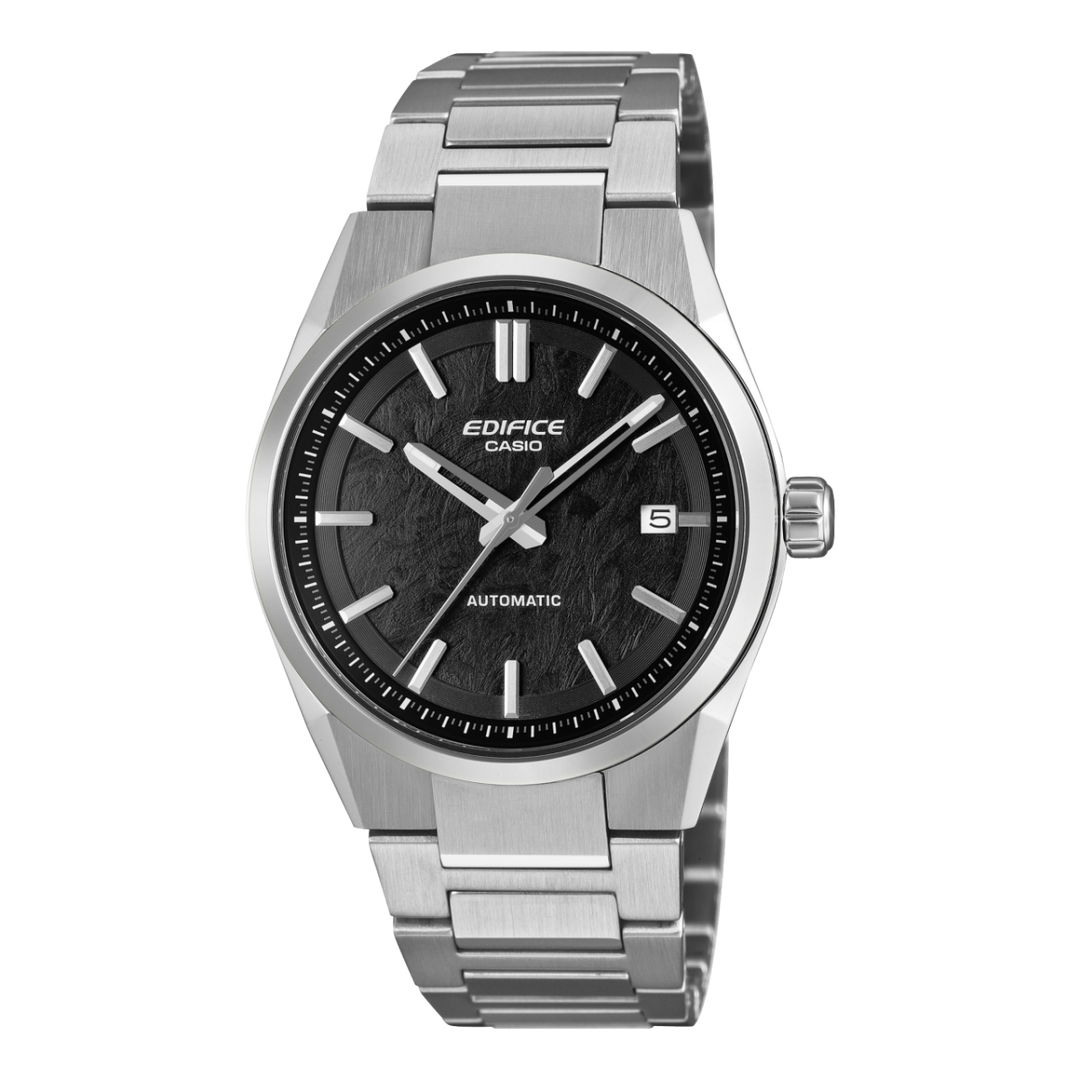 Casio Edifice Automatic EFK-110D-1AER - bracciale e cassa acciaio - quadrante nero con datario