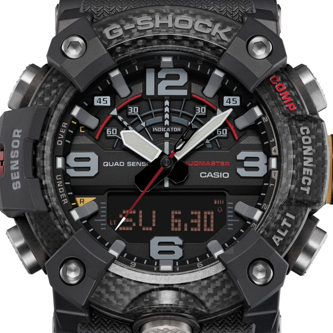 Casio Mudmaster GG-B100X-1AER - cinturino e cassa resina nera - quadrante nero multifunzione