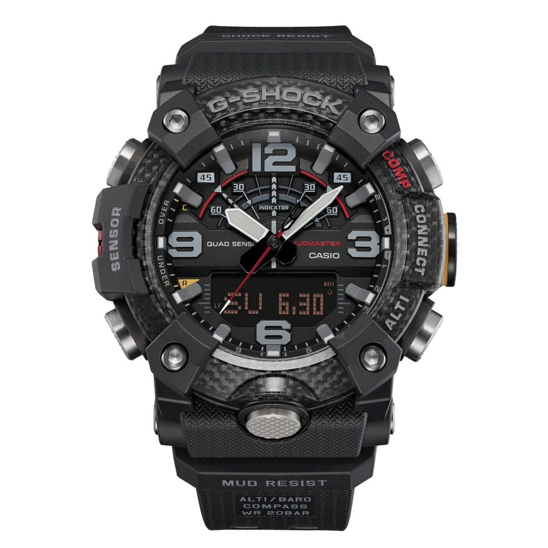 Casio Mudmaster GG-B100X-1AER - cinturino e cassa resina nera - quadrante nero multifunzione