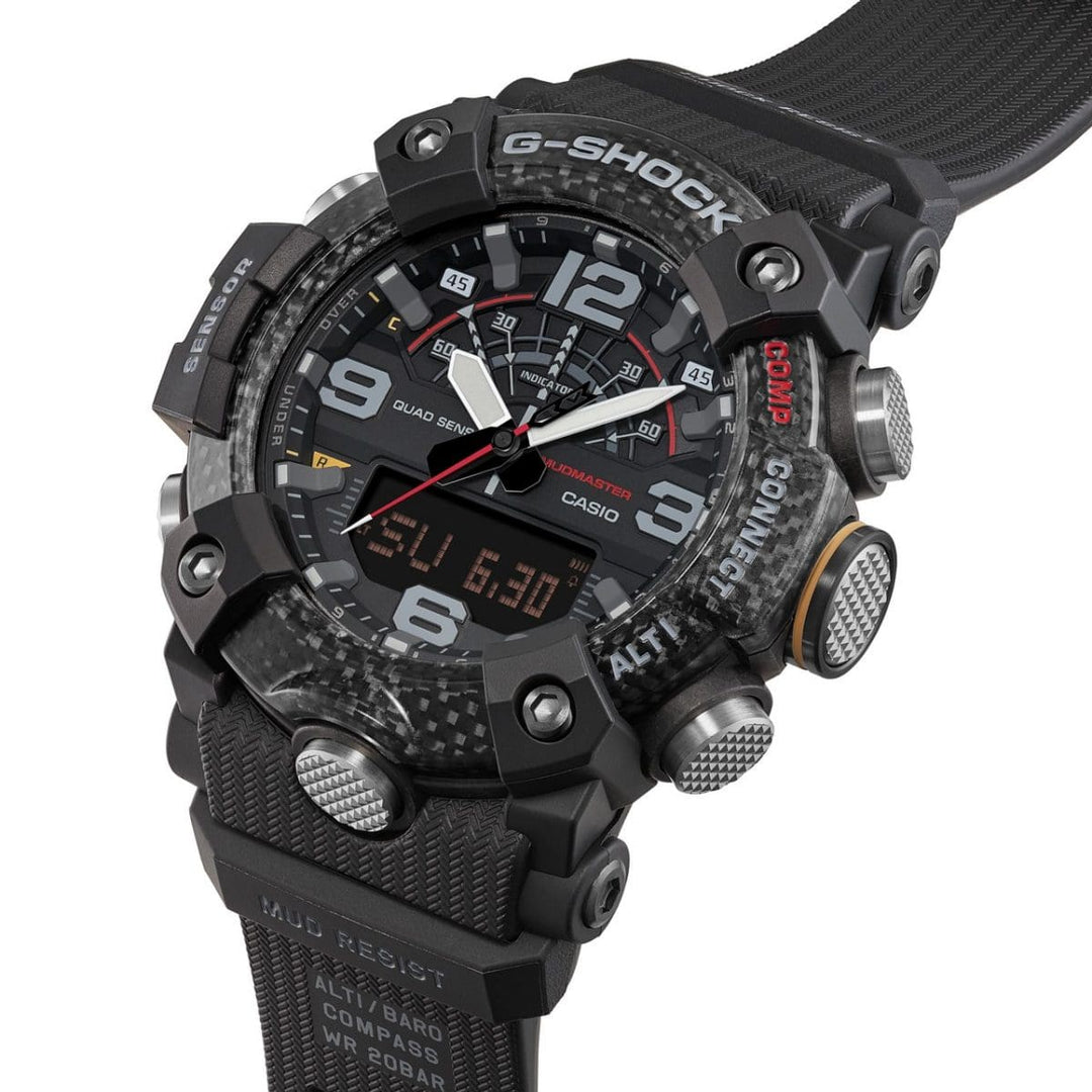 Casio Mudmaster GG-B100X-1AER - cinturino e cassa resina nera - quadrante nero multifunzione