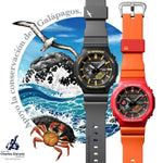 Load image into Gallery viewer, Casio G-SHOCK x Charles Darwin Foundation GA-B2100DF-4AER - cinturino e cassa in resina arancione - quadrante nero multifunzione