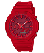Casio G-shock classic GA-2100-4AER - cinturino e cassa resina rossa - quadrante multifunzione rosso