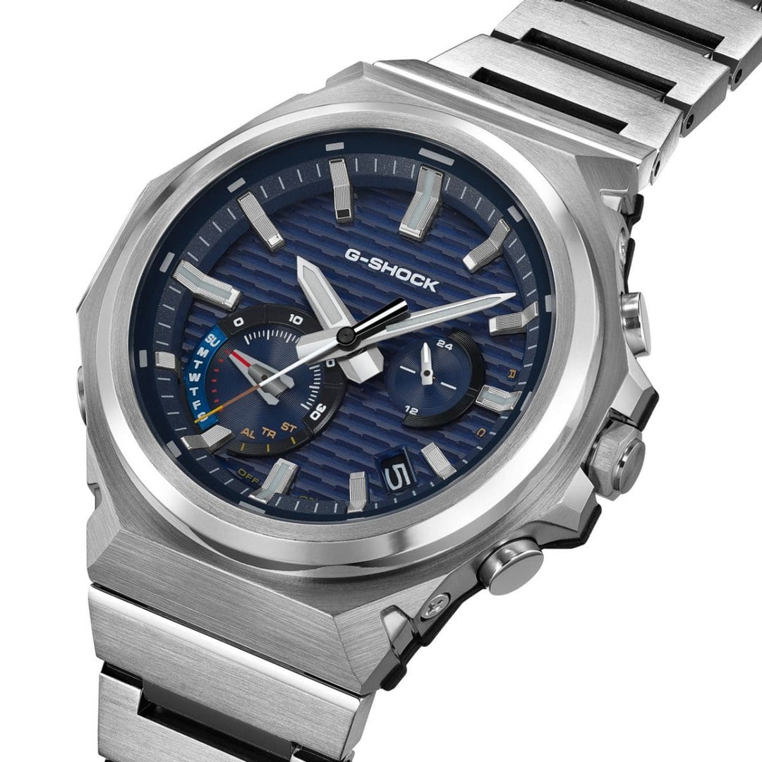 Casio G-steel GST-B1000D-2AER - bracciale e cassa acciaio - quadrante blu multifunzione