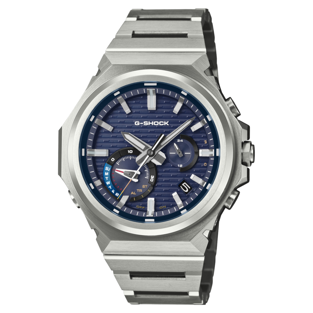 Casio G-steel GST-B1000D-2AER - bracciale e cassa acciaio - quadrante blu multifunzione
